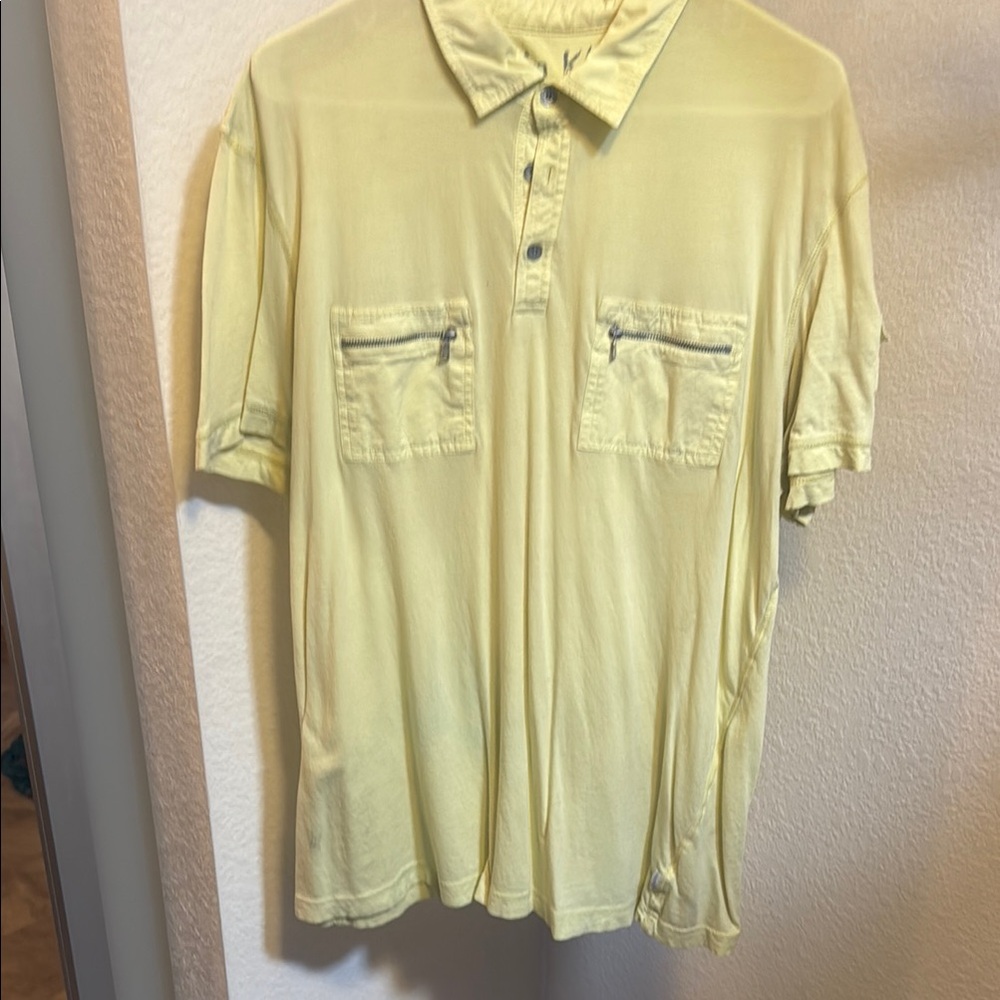 Calvin Klein Collection Yellow Polo Shirt Relaxed Fit